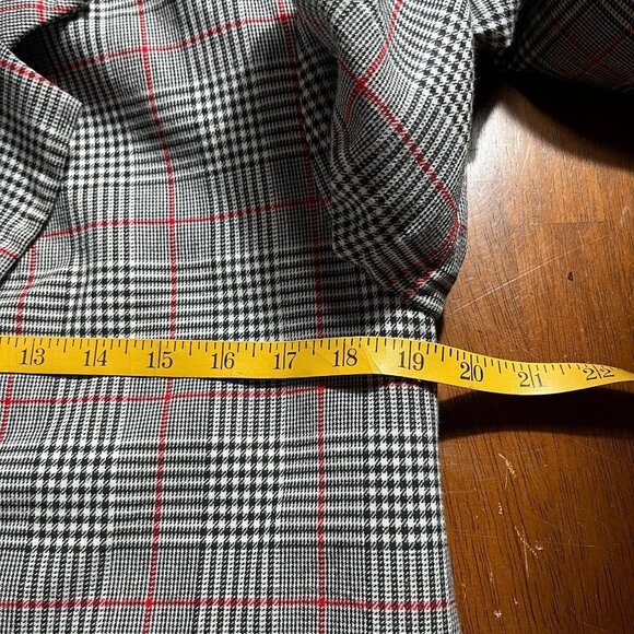 Talbots Houndstooth Plaid Cotton Blazer Women SP Oversized Academia US Made 90s - Picture 6 of 12